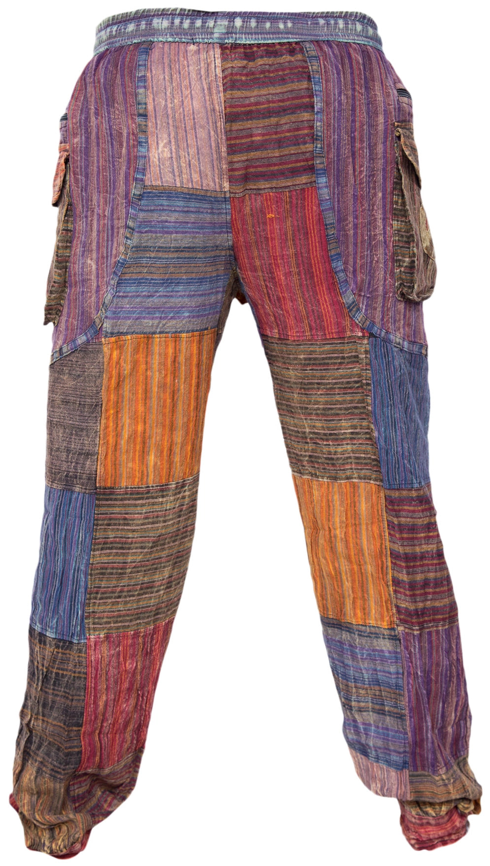 Tie Dye Cotton Festival Patchwork Cargo Pants - COMING SOON