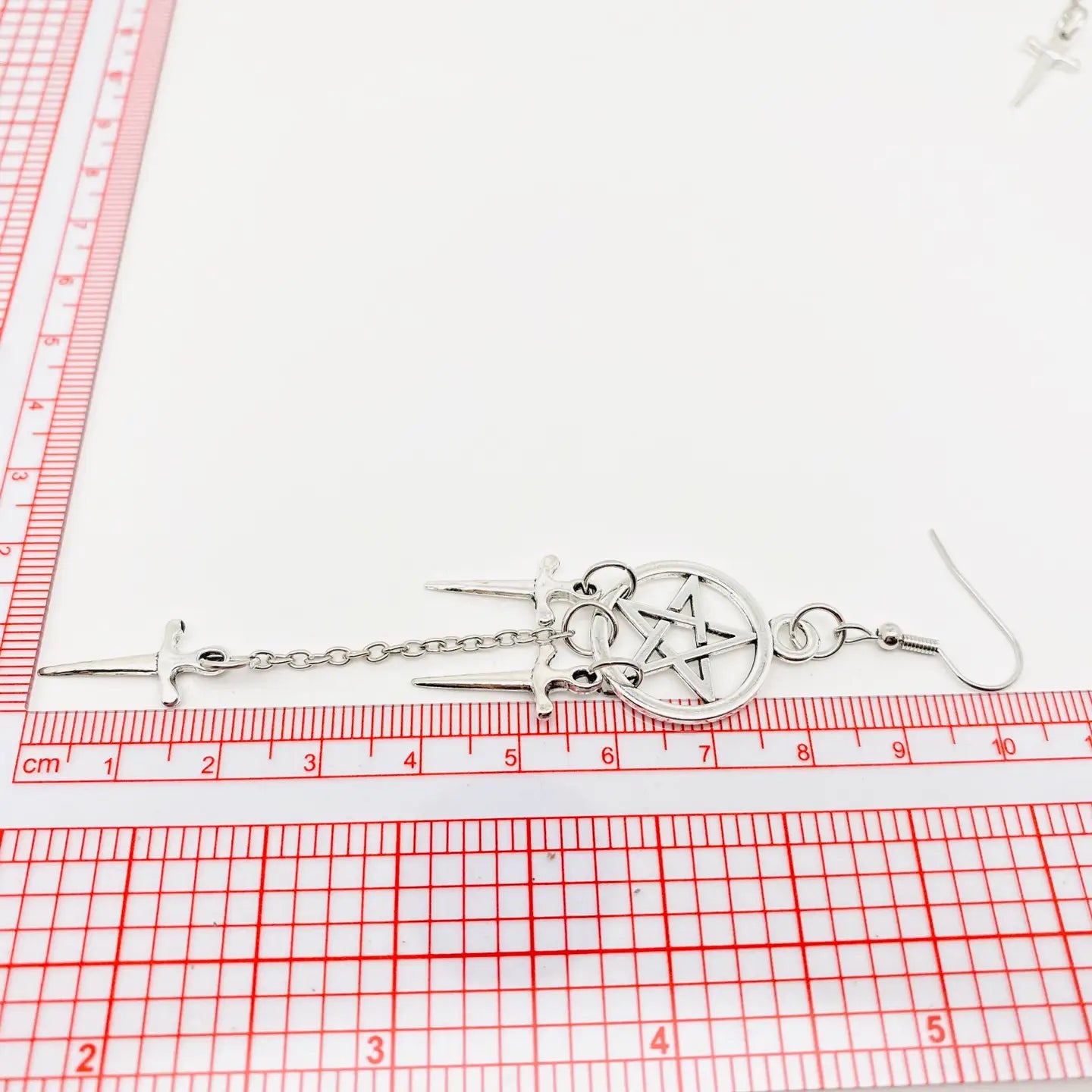 Five-Pointed Star Dagger Gothic Earrings