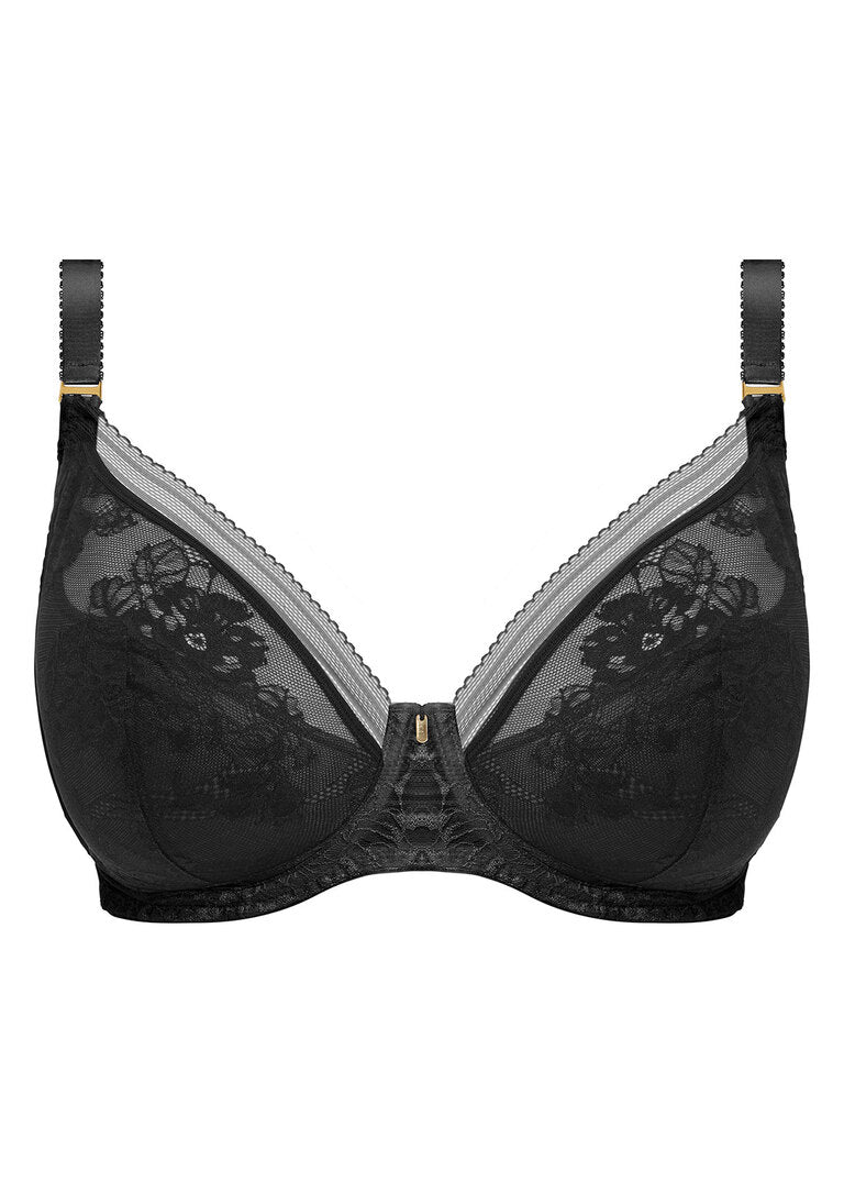 Fusion Lace Black UW Padded Plunge Bra