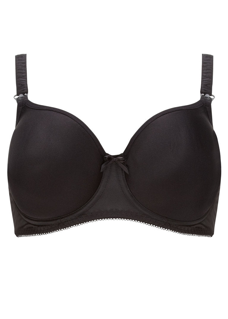 Pure Black Underwire Molded Nursing Bra