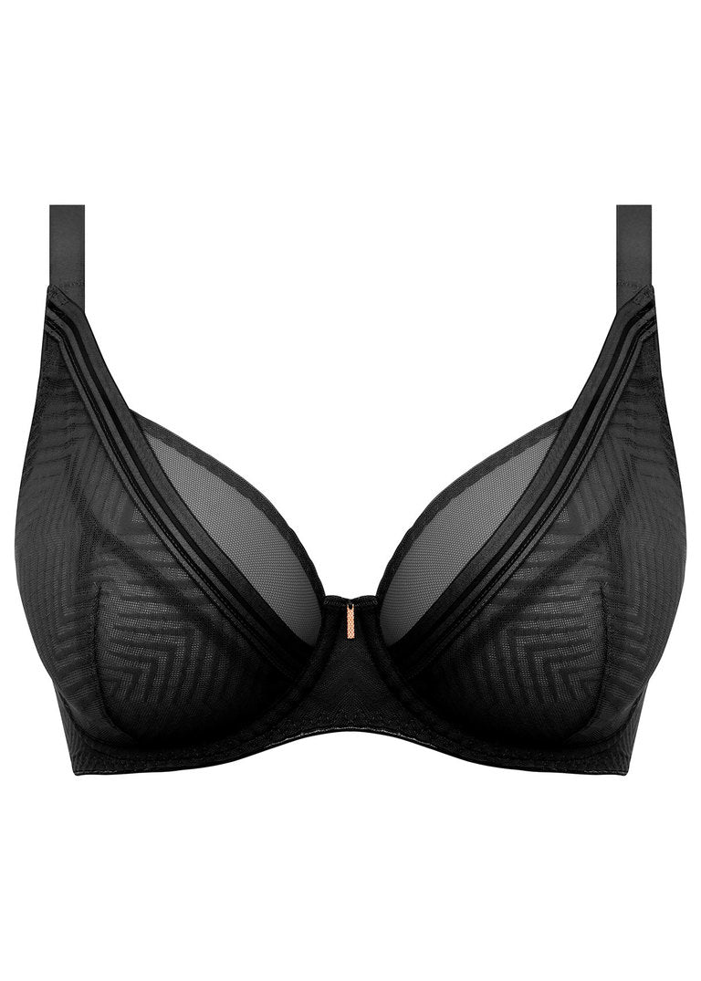 Tailored Black UW High Apex Plunge Bra
