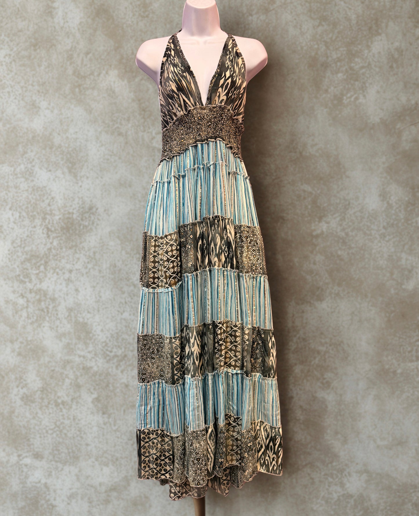 Flowy Tiered Maxi Boho Summer Dress