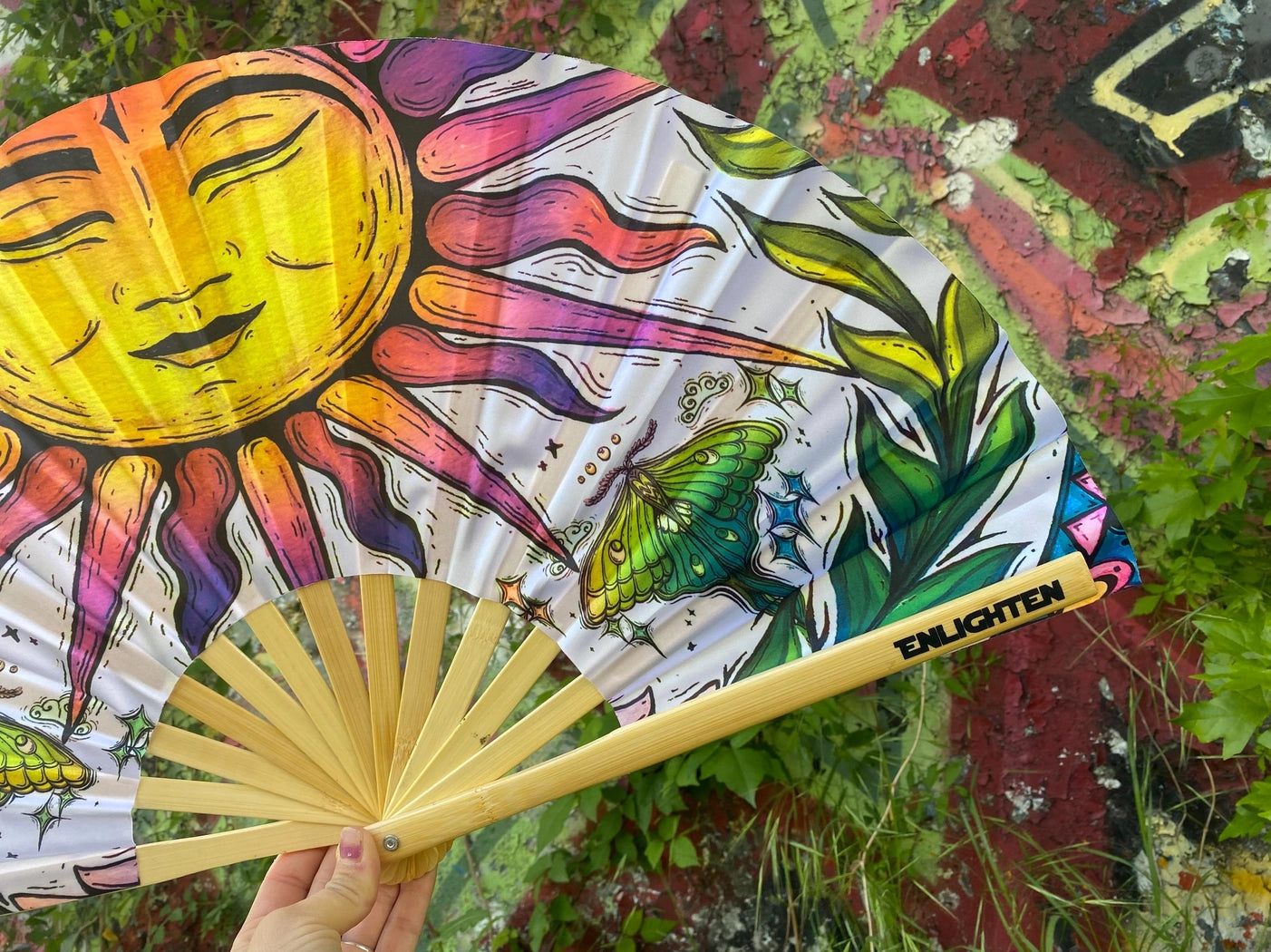 Sun and Luna Moth Fan