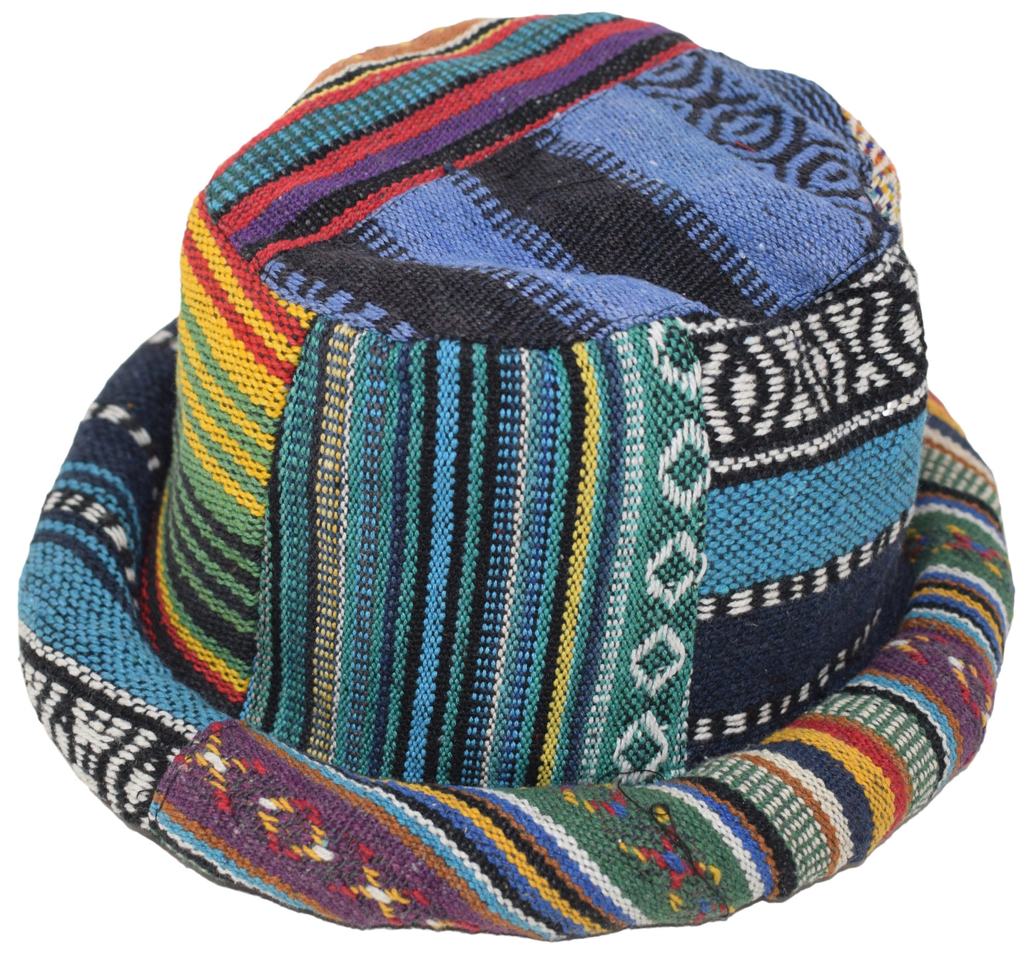 Hippie Patchwork Roll Brim Woven Cotton Festival Hat - COMING SOON