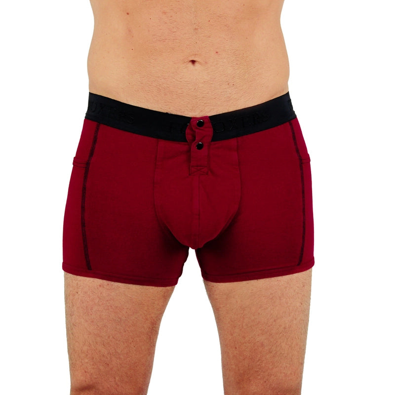 Cranberry Men's Boxer Brief with Black Logo Band
