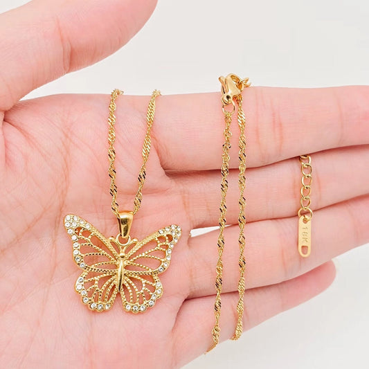 18K Gold Plated Butterfly Necklace