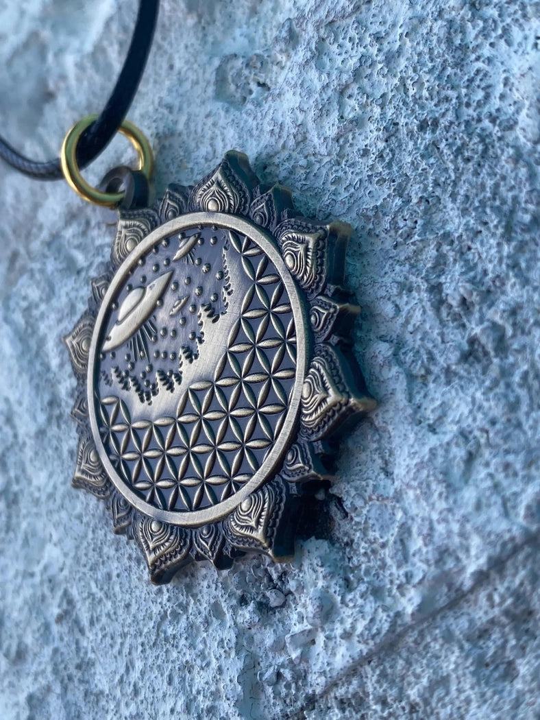 Ancient Aliens Pendant Original Sacred Geometry