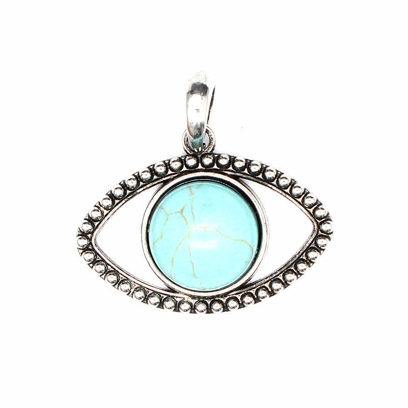 Vintage Natural Stone Evil Eye Charms