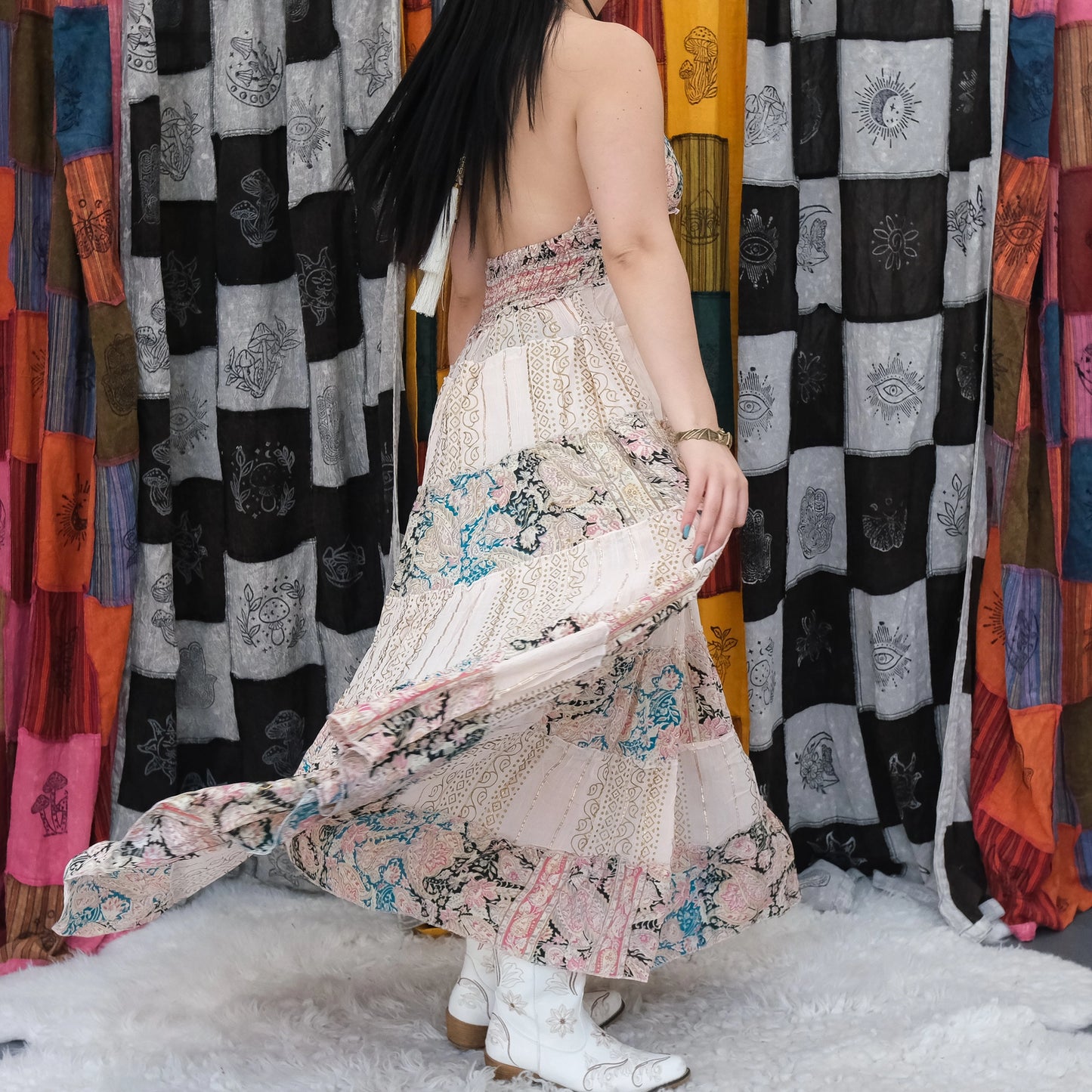 Flowy Tiered Maxi Boho Summer Dress