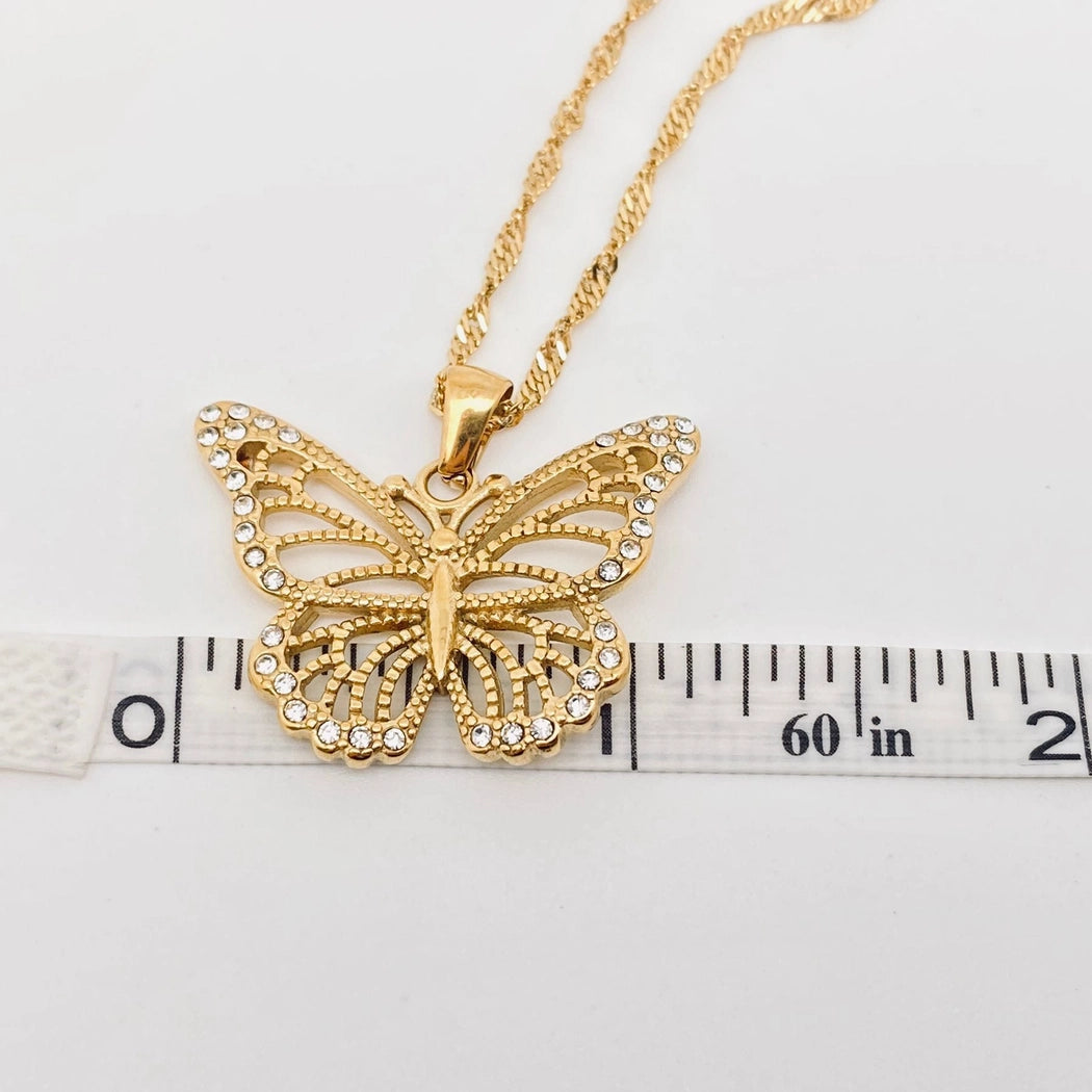 18K Gold Plated Butterfly Necklace