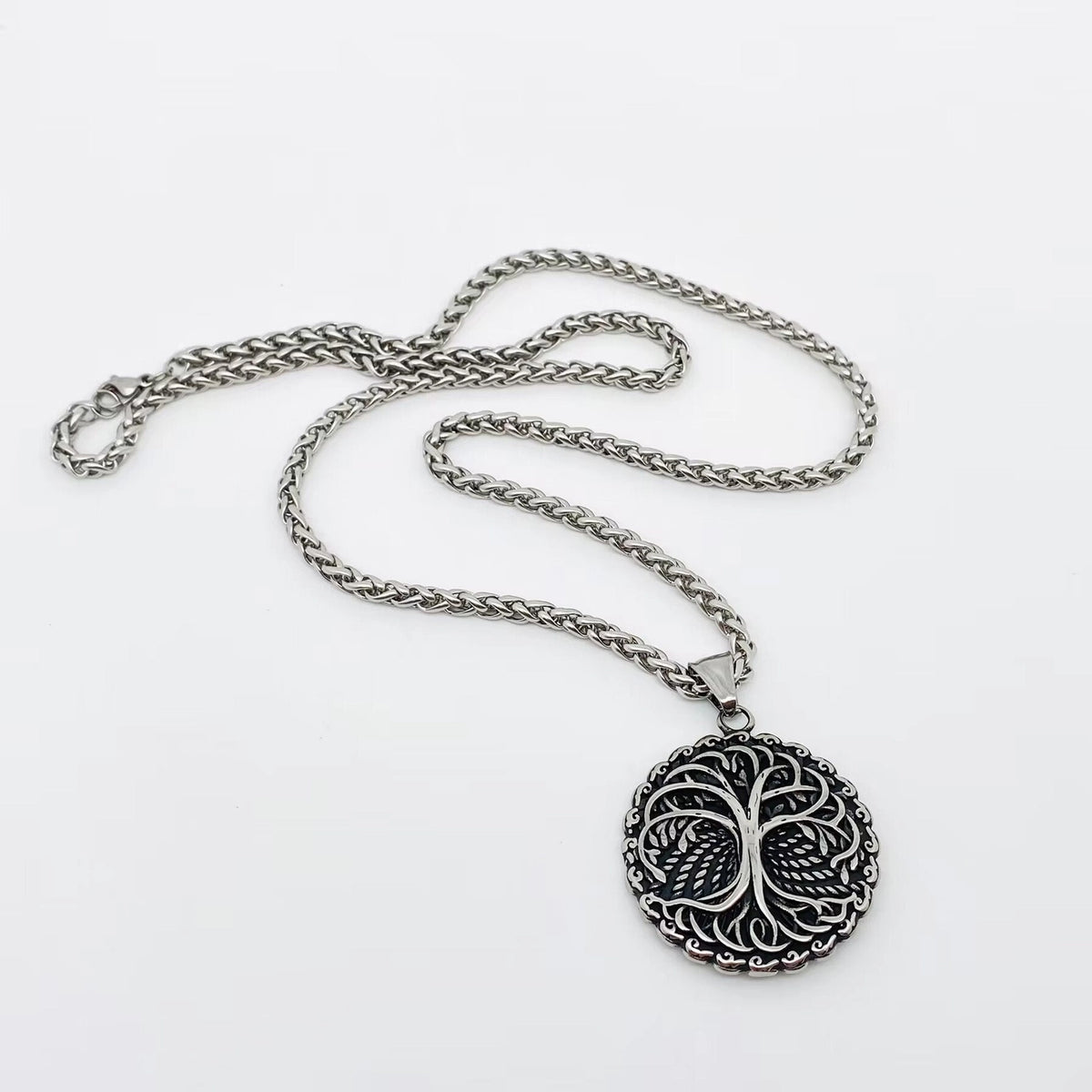 Tree of Life Stainless Steel Pendant Men's Necklace