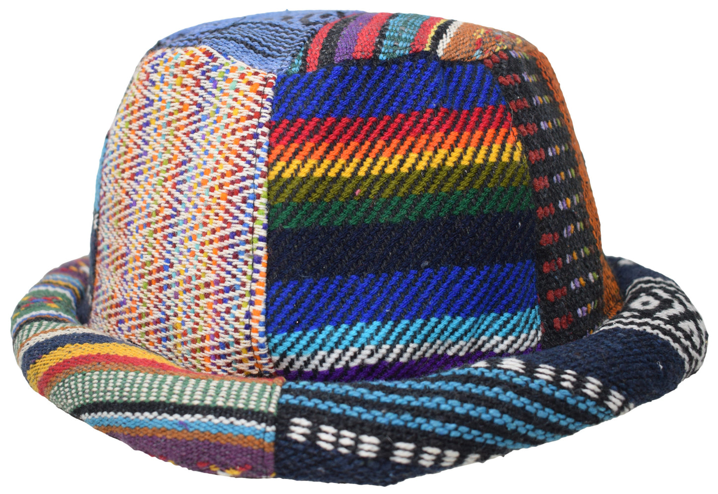 Hippie Patchwork Roll Brim Woven Cotton Festival Hat - COMING SOON