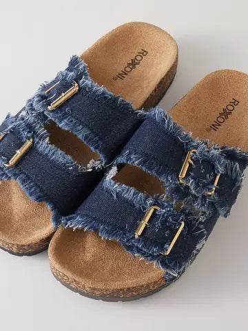 Women's Comfort Flat Sandals Dual Adjustable Straps