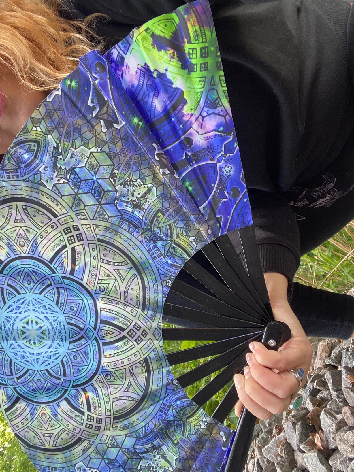 Botanical Omniscience Sacred Geometry Fan – UV Reactive