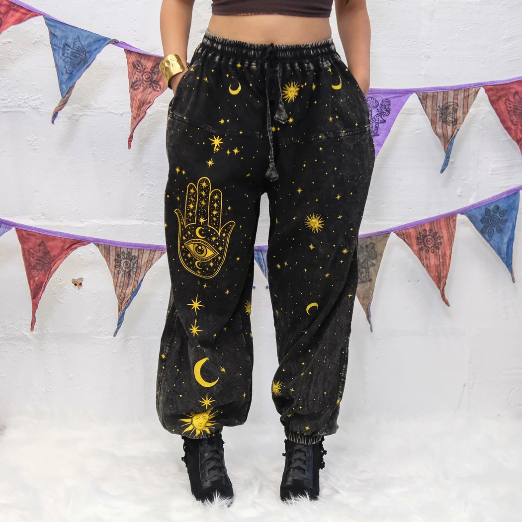 Cosmic Guardian Fleece Lined Baggy Pants