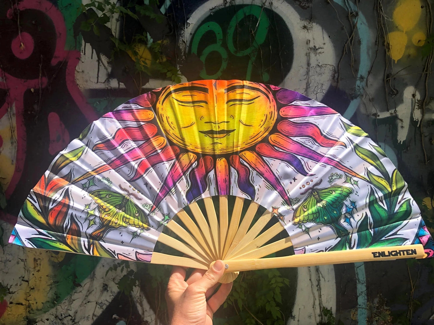 Sun and Luna Moth Fan