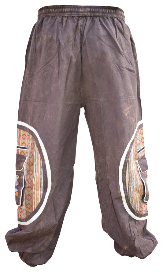 Aztec Pocket Mushroom Parachute Cargo Pants - COMING SOON