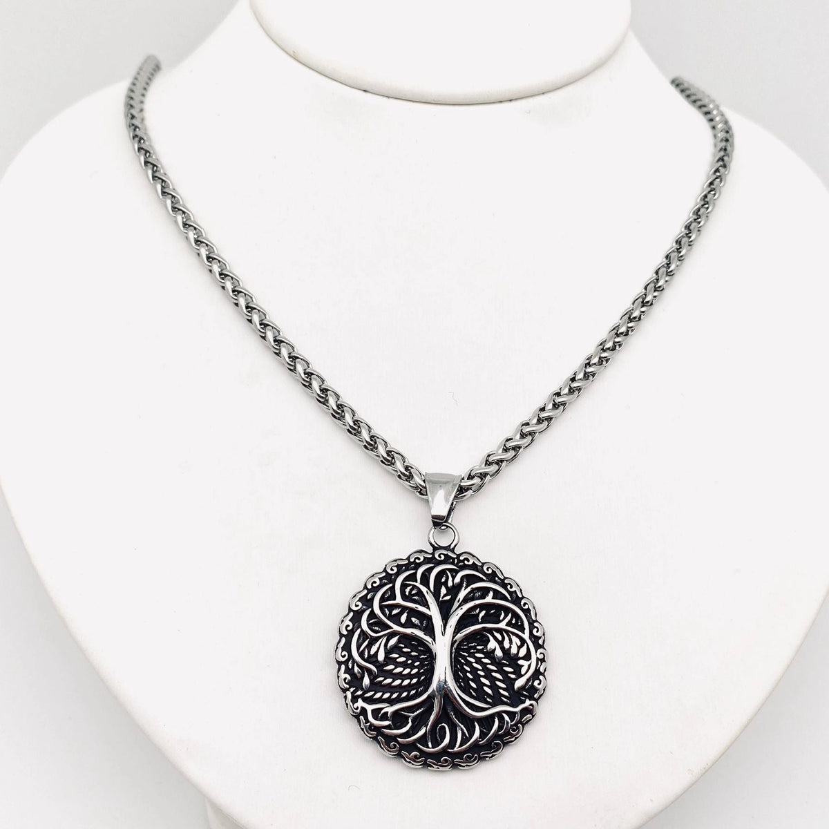 Tree of Life Stainless Steel Pendant Men's Necklace