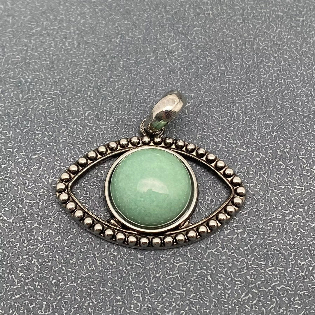 Vintage Natural Stone Evil Eye Charms