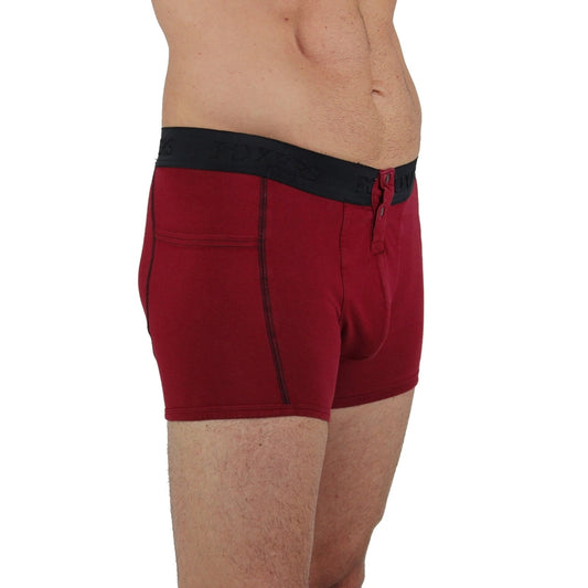 Cranberry Men's Boxer Brief with Black Logo Band