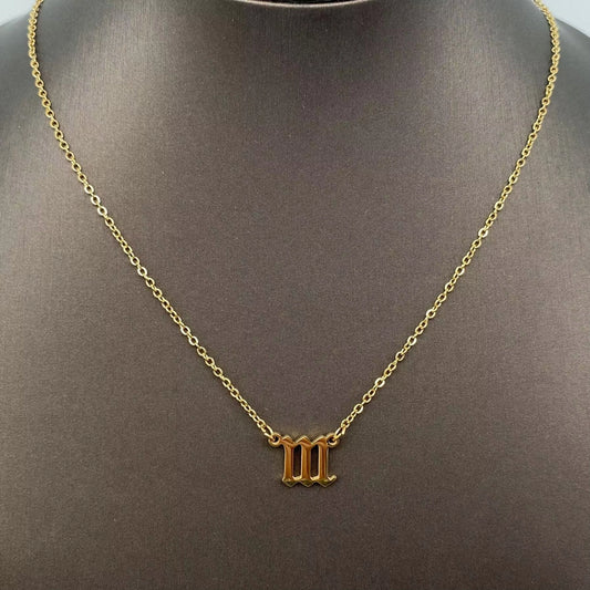 Lucky Numbers 18K Gold Plated Stainless Necklace