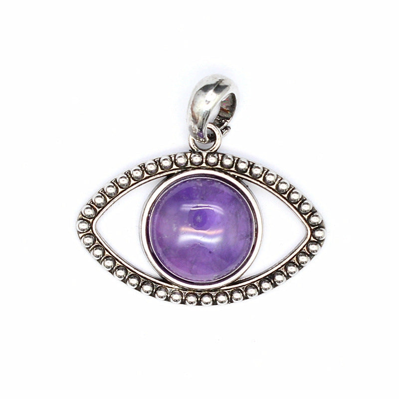 Vintage Natural Stone Evil Eye Charms