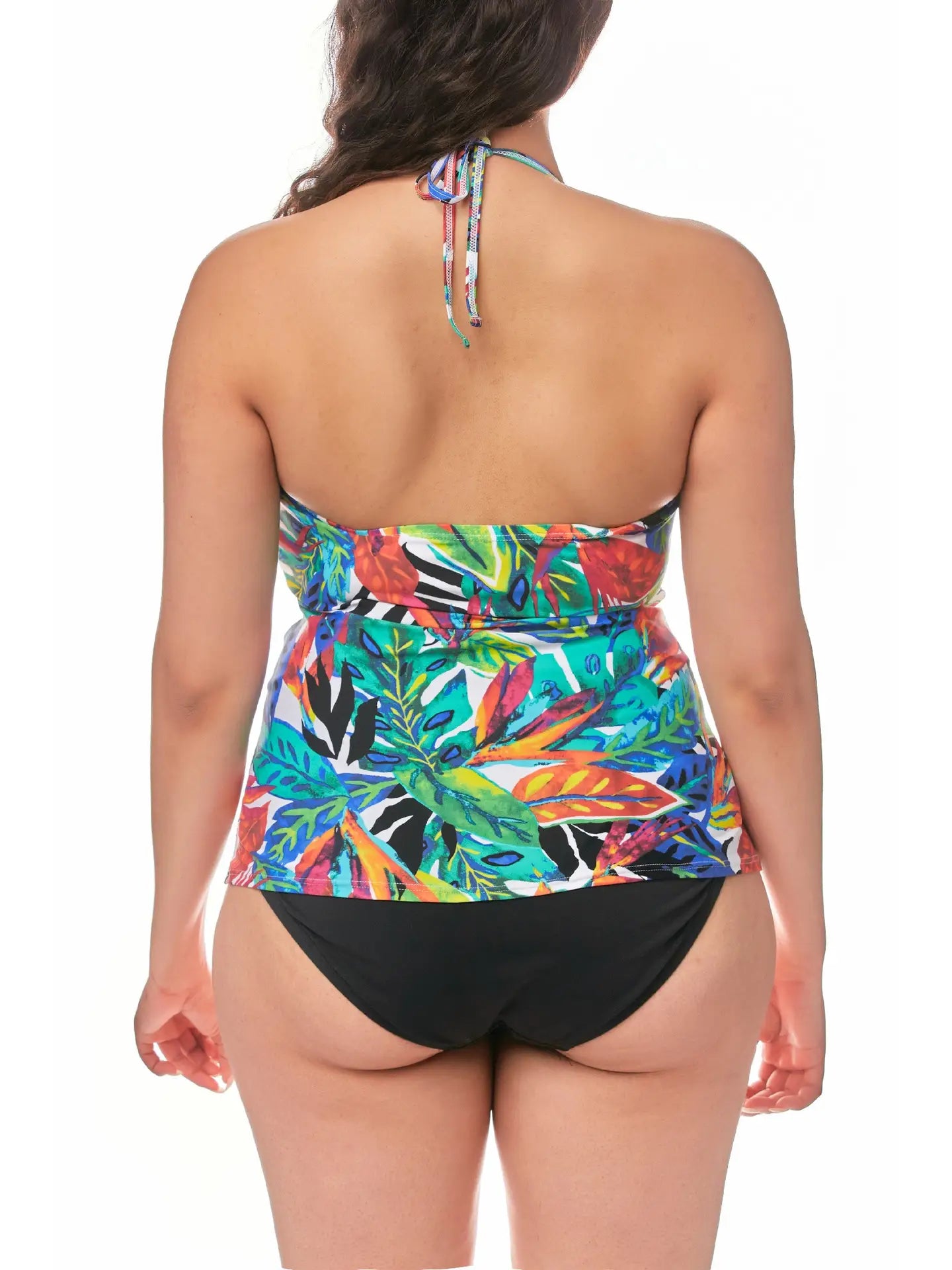 Plus Size Red Halter Neck Ruched Top
