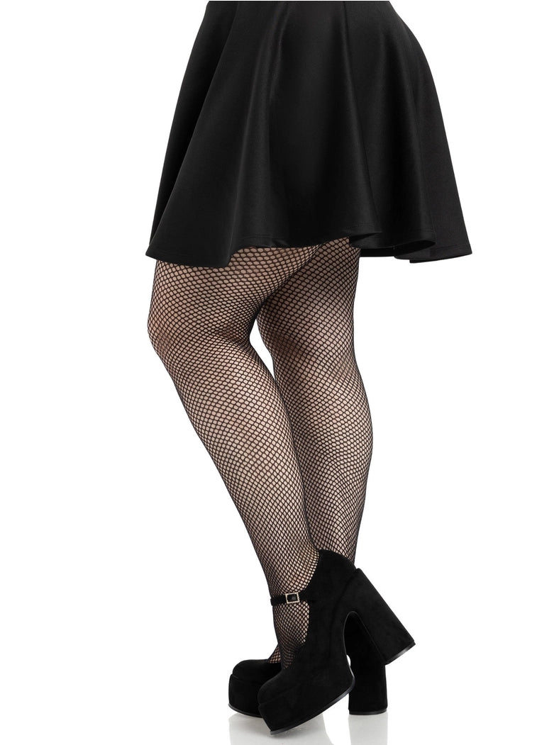 Risa Plus Size Nylon Fishnet Tights