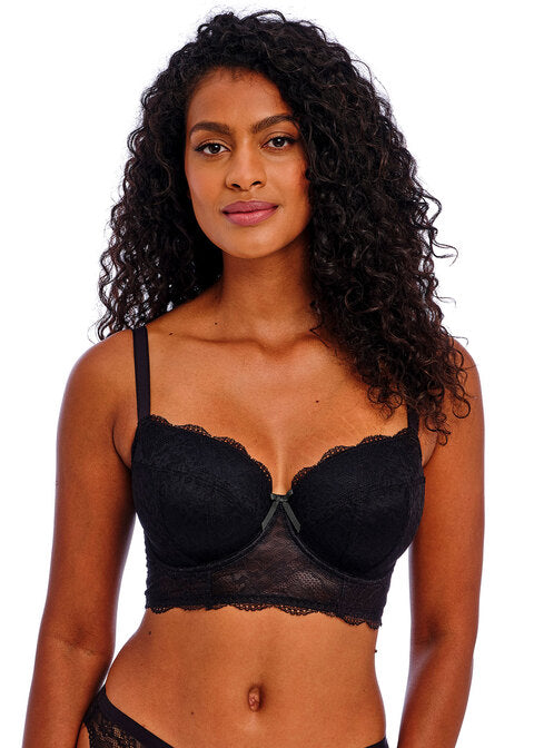 Freya Fancies Black Underwire Longline Bra