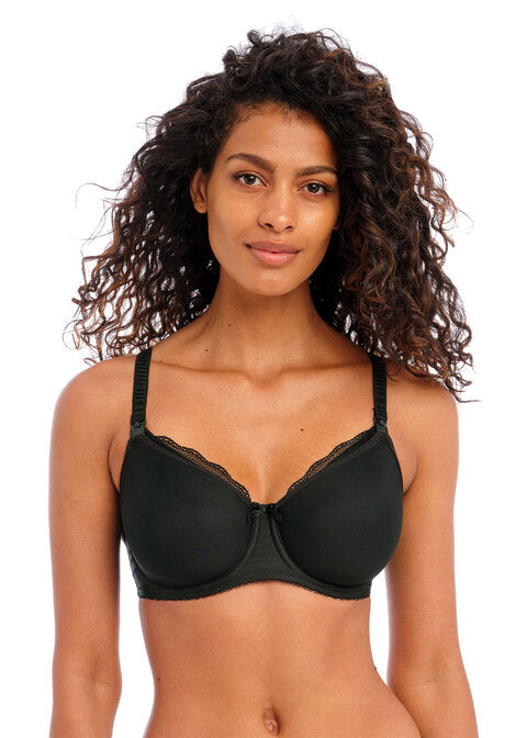 Pure Black Underwire Molded Nursing Bra