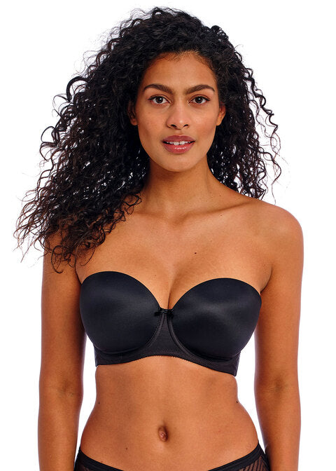 Deco Black Underwire Strapless Molded Bra
