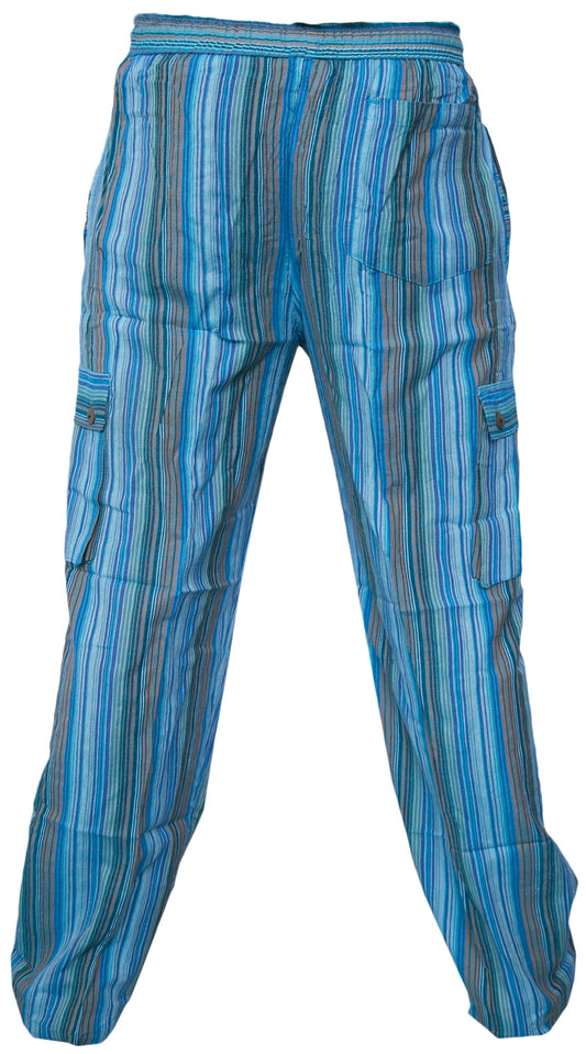 Striped Cargo Lounge Cotton Loose Pants - COMING SOON