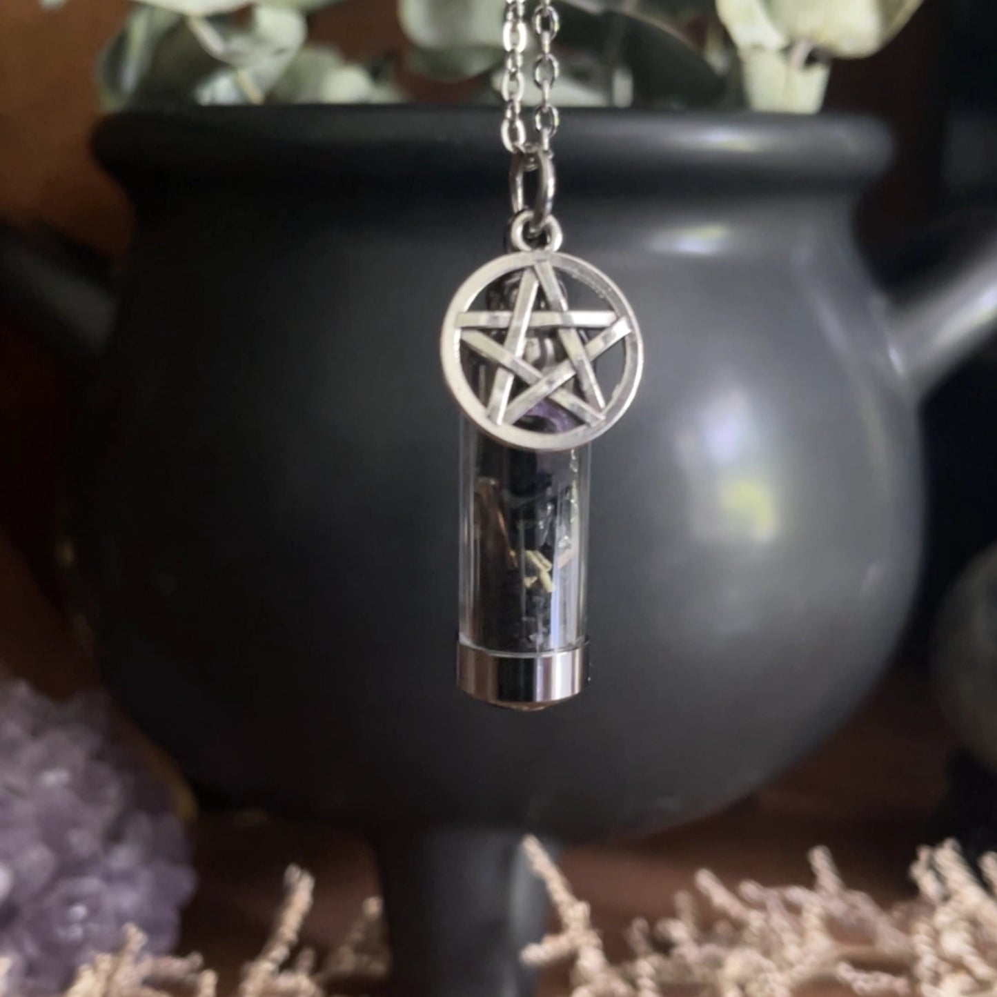 Protection Spell Jar Amulet Necklace