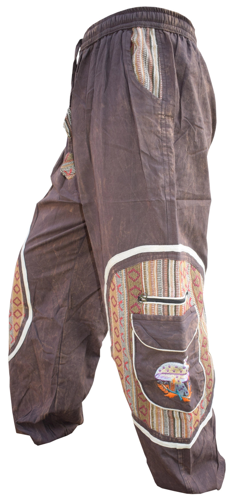 Aztec Pocket Mushroom Parachute Cargo Pants - COMING SOON