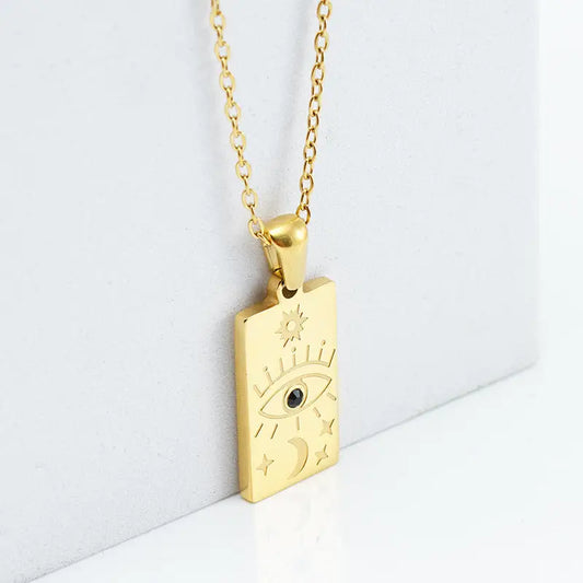 18K Gold-Plated Stainless Steel Tarot Card