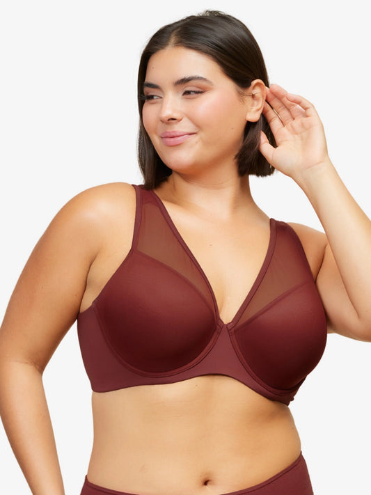 The Jolene Red Perfect Plunge Underwire Bra