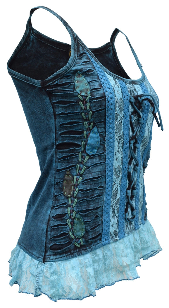 Fairycore Lace Up Cami Tank Top