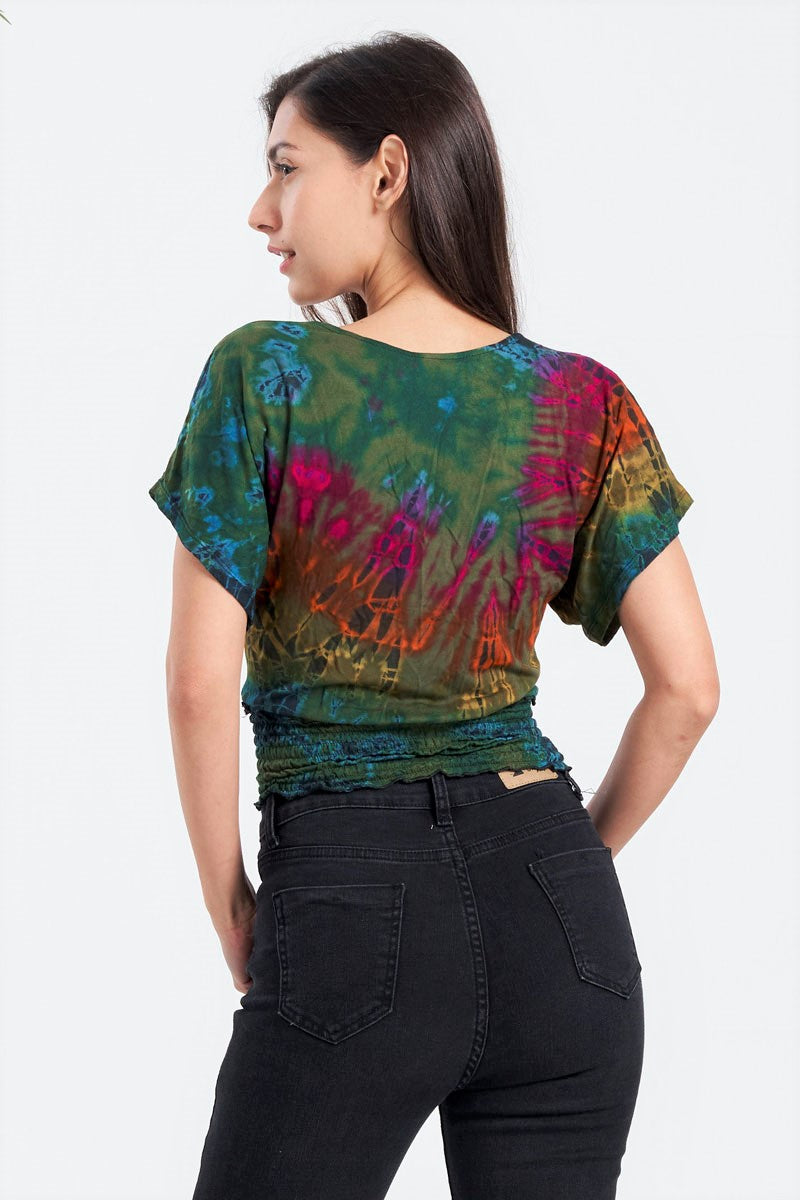 Tie-Dye V-Neck Top