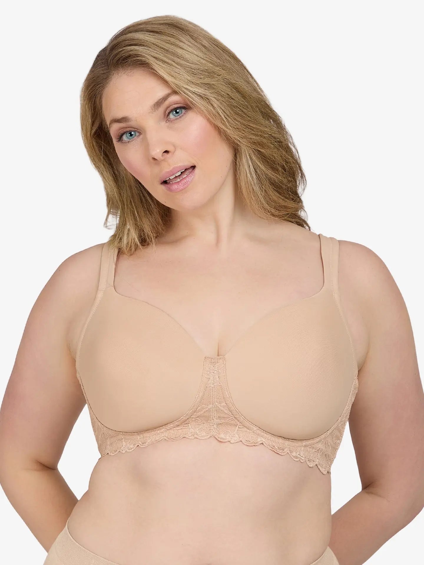 The Zoey Lace Band Molded Wireless T-Shirt Bra