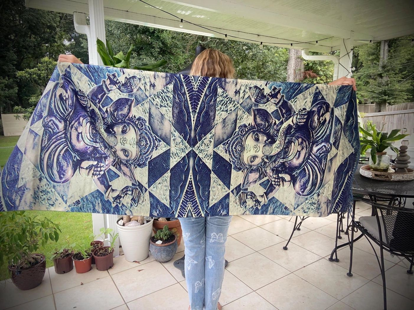Ganesha Sri Yantra Festival Pashmina