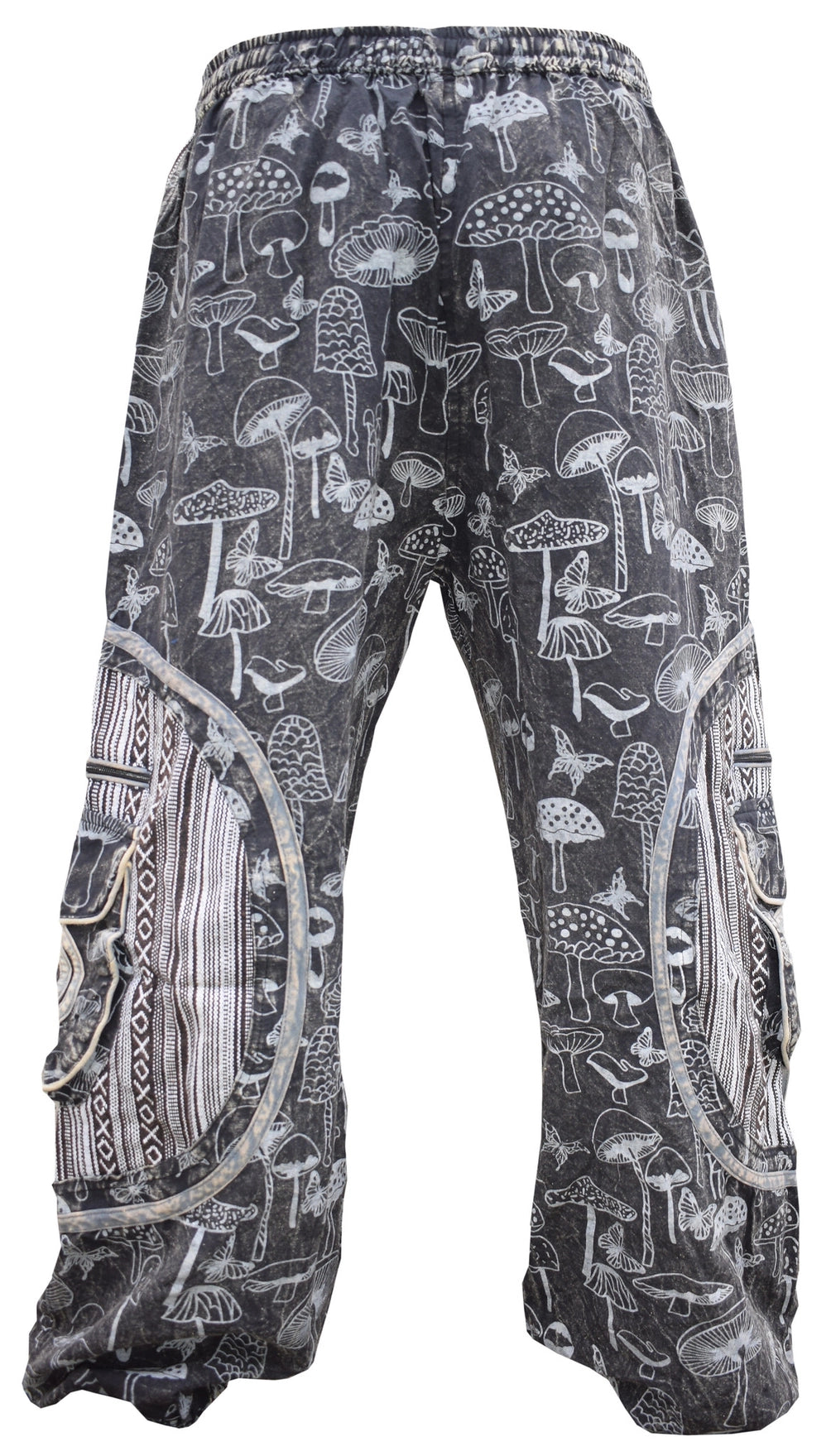 Mushroom Print Chakra Embroidery Ali Baggy Pants