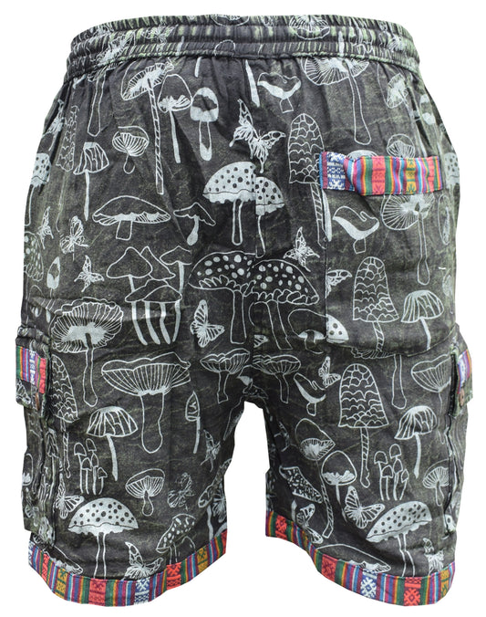 Bohemian Mushroom Rustic Colorful Shorts - New