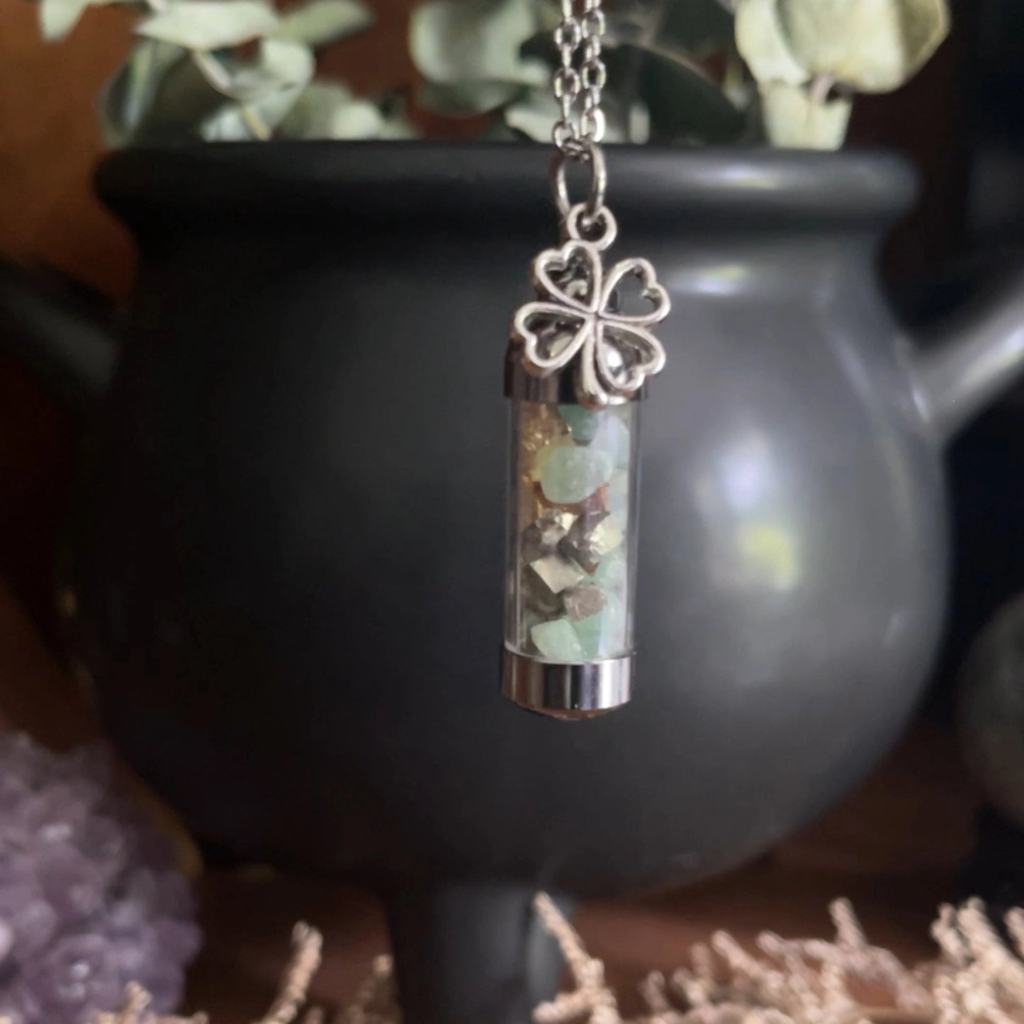 Abundance Spell Jar Amulet Necklace