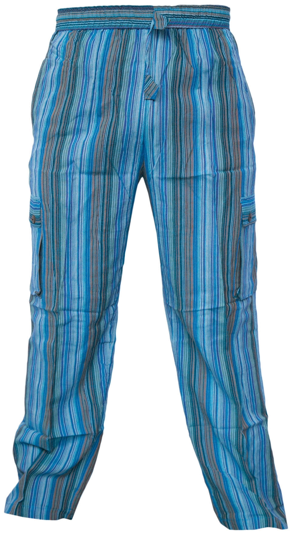 Striped Cargo Lounge Cotton Loose Pants - COMING SOON