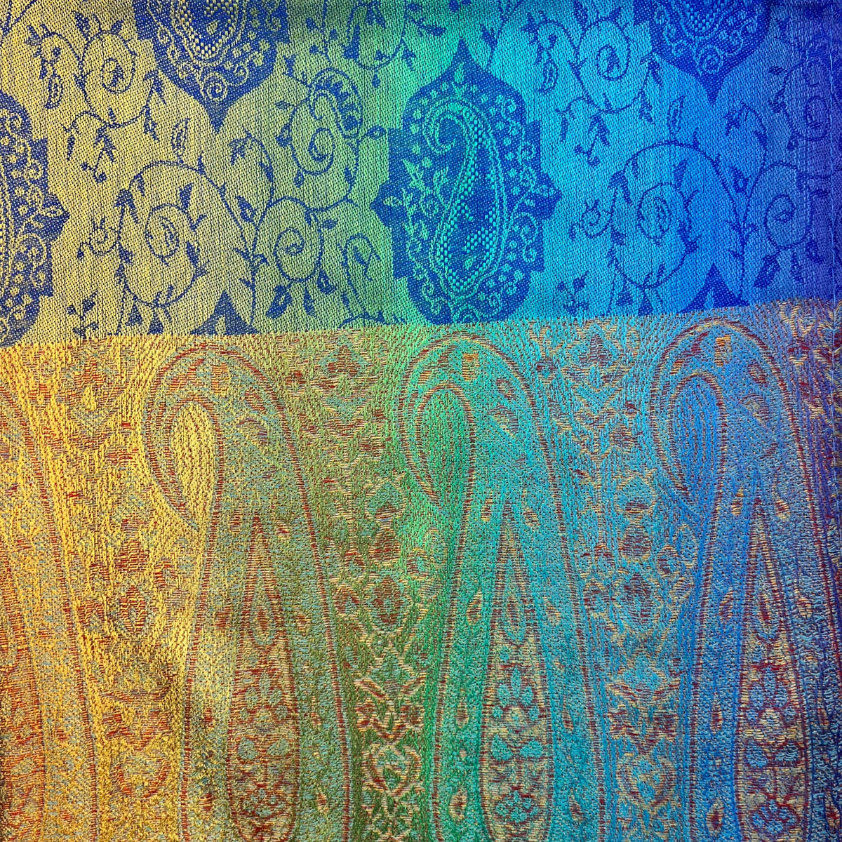 Rainbow Pashmina Paisley Print with Tassels