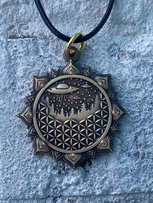 Ancient Aliens Pendant Original Sacred Geometry