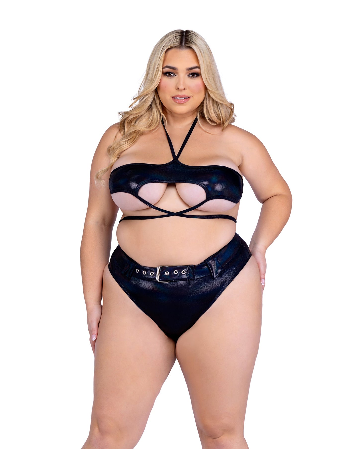 Shimmer Top with Under boob Cutout