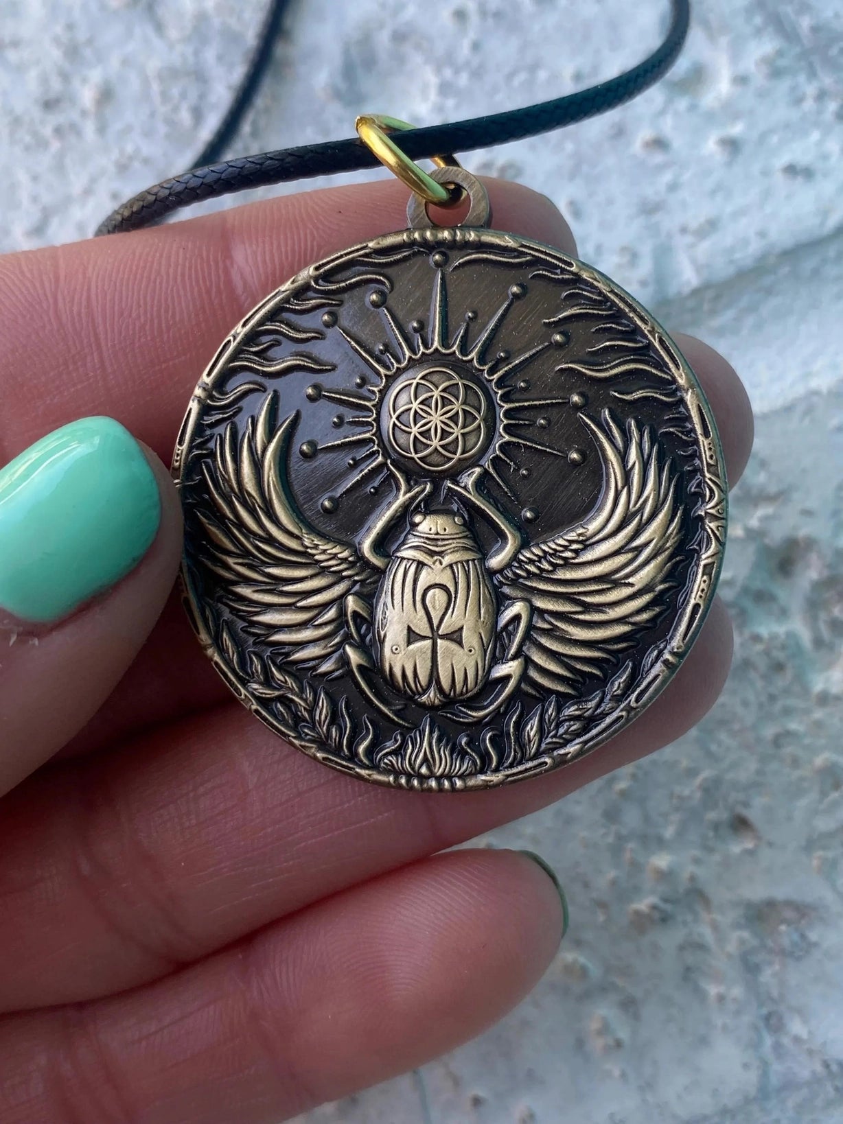 Scarab Seed of Life Pendant