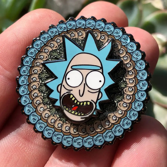 Spun Out Rick Spinner Pin V2 – Cartoon Spinning Enamel Pin