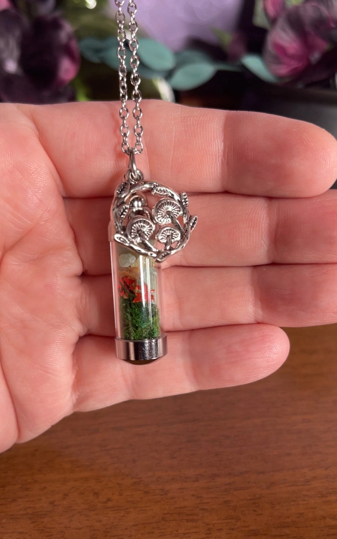 Forest Spell Jar Amulet Necklace